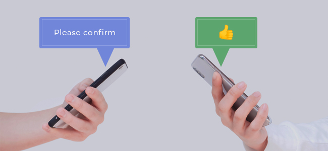 two people using smartphone Information exchange teaching com